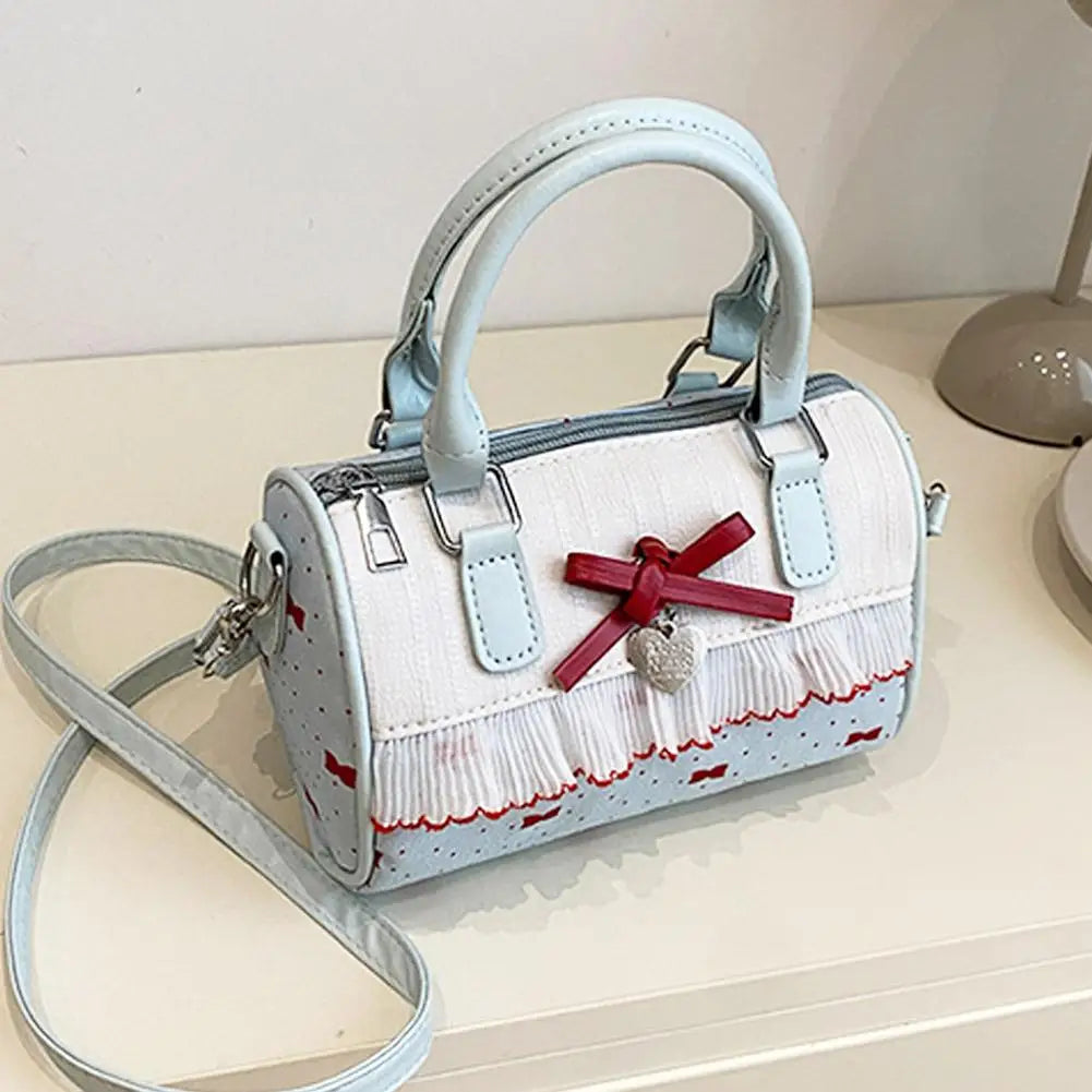 Polka Dot Handbag New Women's Fashion Shoulder Bag  Korean Style Soft PU Leather Crossbody Pillow Bag Commuter Tote Handbag