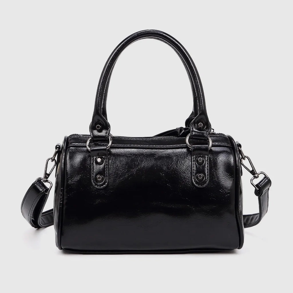 European and American Fashion Rivets Large Capacity Pillow Bag Bowling Motorcycle Handbag Single Shoulder Crossbody Women's Bag